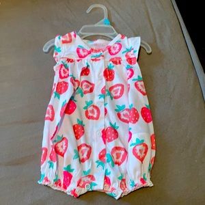Strawberry baby onsie